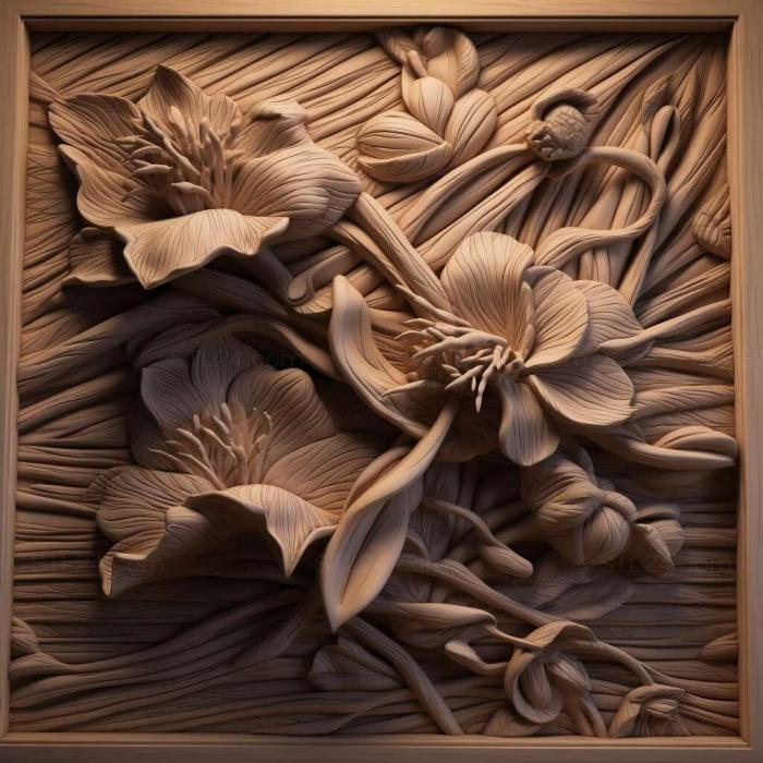 Patterns and decorations (stl iris van 3, PATTERN_2439) 3D models for cnc